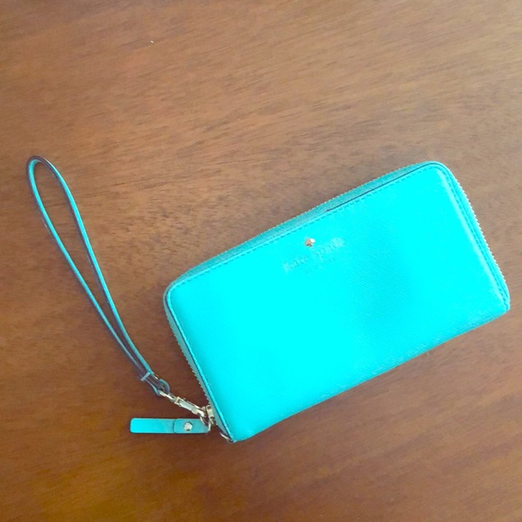 kate spade Handbags - Kate Spade turquoise wristlet